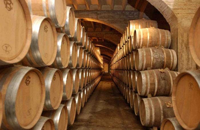 Historic bottle cellar at Marqués de Riscal in Spain