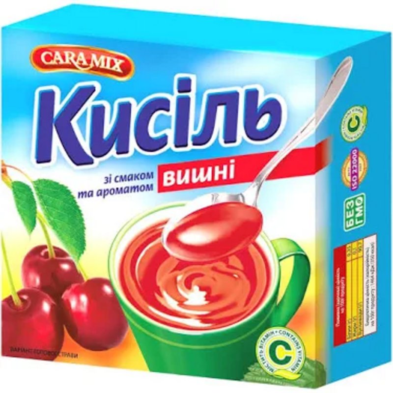 Fruit kissel in a compressed briquette